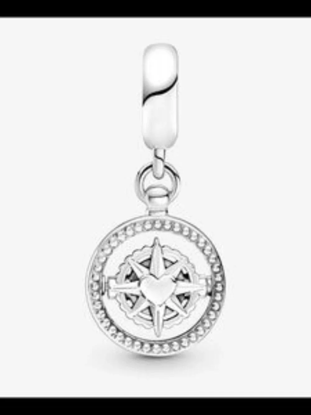 Pandora Silver Charm with Blue Gemstone
